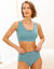 Brassi&egrave;re coton jacquard sans armatures (bleu)