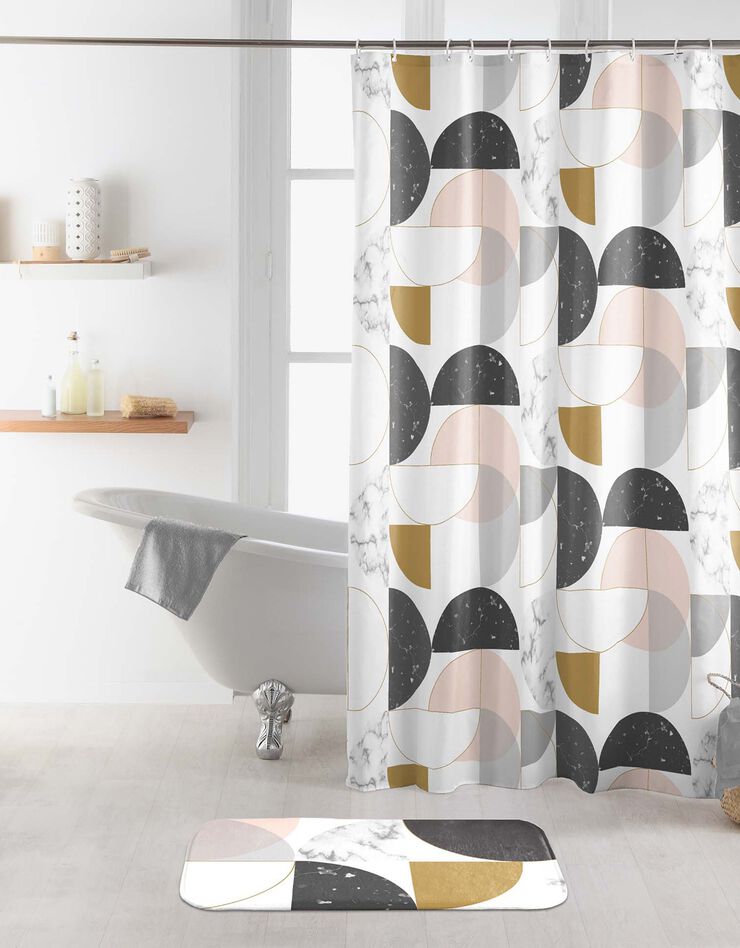 Douchegordijn met geometrische print, bedrukt Blancheporte