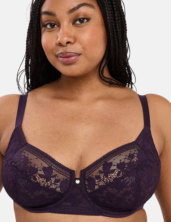 Soutien-gorge dentelle Suzie - avec armatures (violet)