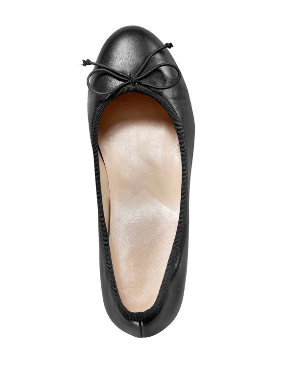 Ballerina's met klein hakje (zwart)