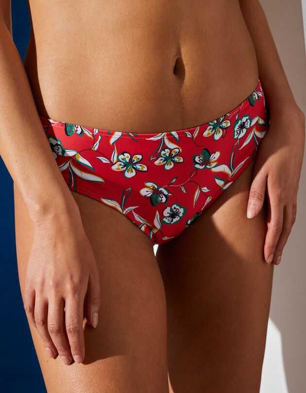 Culotte de bain forme midi imprimée Katira (grenadine)