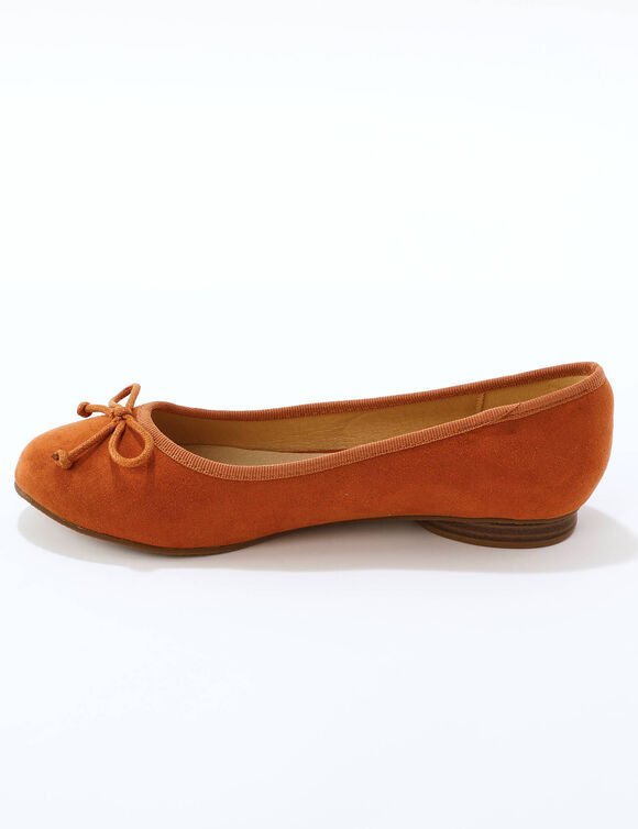 Ballerines plates microfibre (caramel)