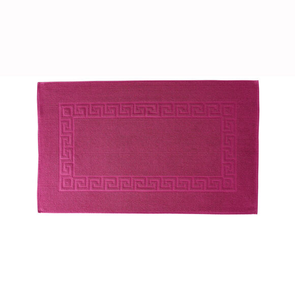 Tapis de bain éponge liteau motif frise grecque (bruyère)