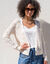 Vest met panden, fantasietricot (ecru)