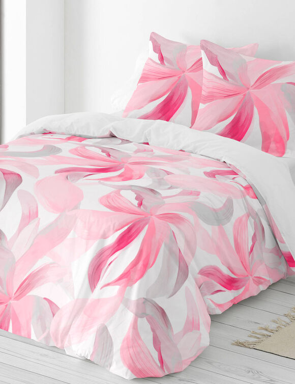 Bedrukt bedlinnen Rosa - katoen (roze)
