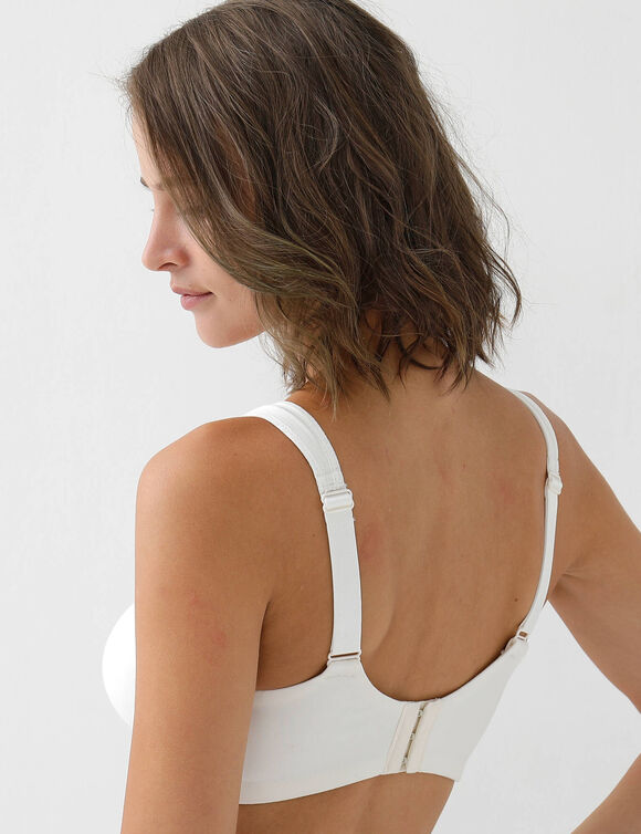 Soutien-gorge grand maintien en coton stretch - sans armatures (ivoire)