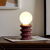 Staande ledlamp op batterijen, in keramiek (terracotta)