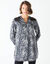 Tuniek met kant en lange mouwen, zebraprint (zwart / grijs)