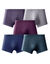 Effen shorty met elastische, overtrokken tailleband - set van 5 (grijs + marine + parma)
