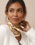 Foulard in katoen met Indische print (karamel / roze)