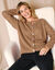 Cardigan boutons "bijoux" (caramel)