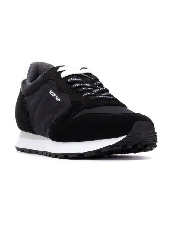 Sneakers met veters (zwart)
