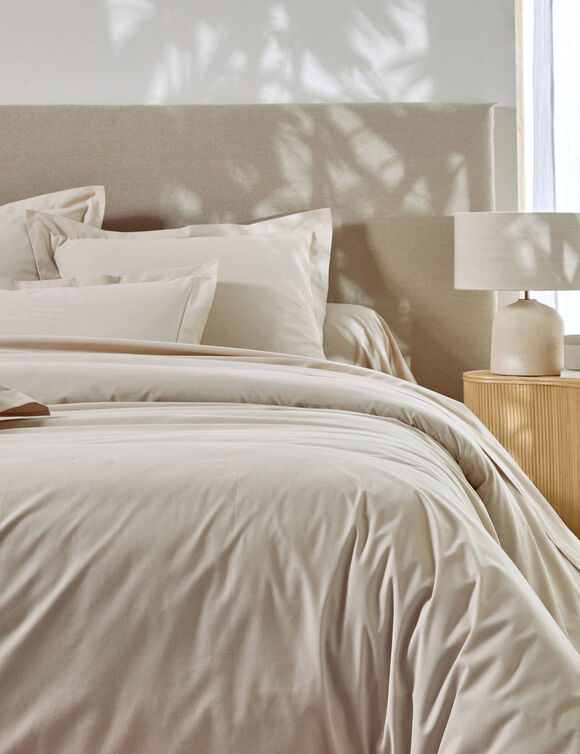 Linge de lit uni - coton bio** (ivoire)