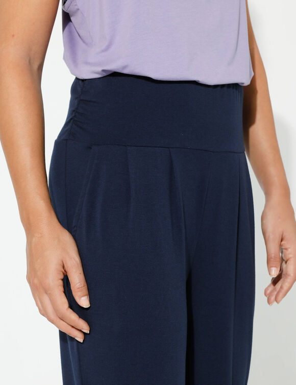 Pantalon de yoga en maille, coupe ultra confort (marine)