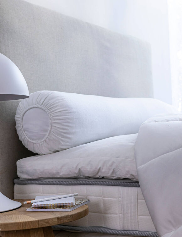 Sous-taie de traversin coton issu de l'agriculture biologique(**) (blanc)