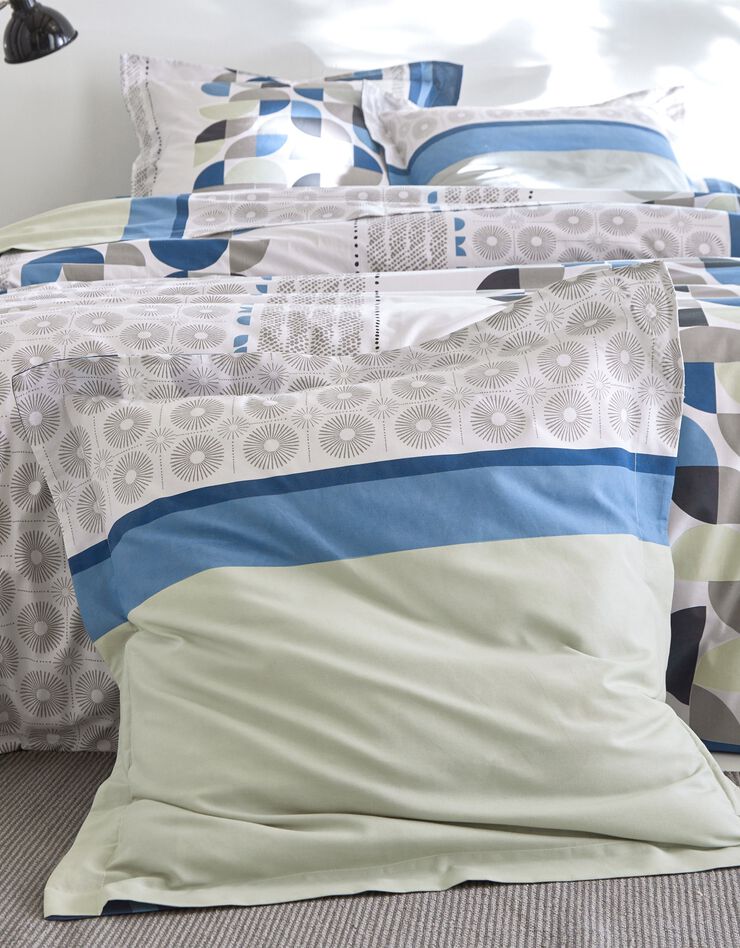 Linge de lit Delirium - coton (gris / bleu)