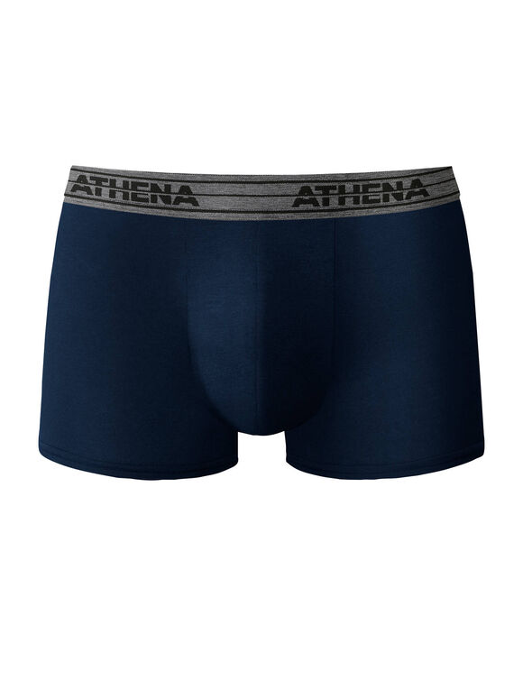 Boxer Basic Coton - lot de 4 (noir + bleu + jeans)