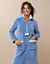 Robe de chambre maille polaire (bleu jean / écru) Robe de chambre maille polaire (bleu jean / écru)