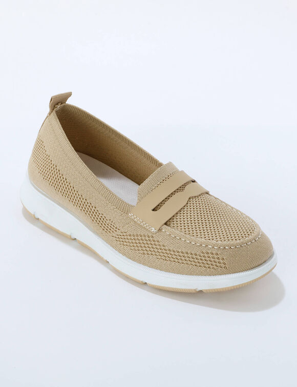 Mocassins souples mesh (beige)