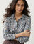 Blouse met gebloemde bloemprint, van katoen (ecru / groen)