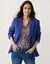 Veste blazer fluide, manches longues (bleu encre)