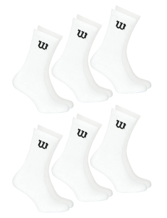 Mi-chaussettes Wilson&reg; coton m&eacute;lang&eacute; - lot de 6 (blanc)