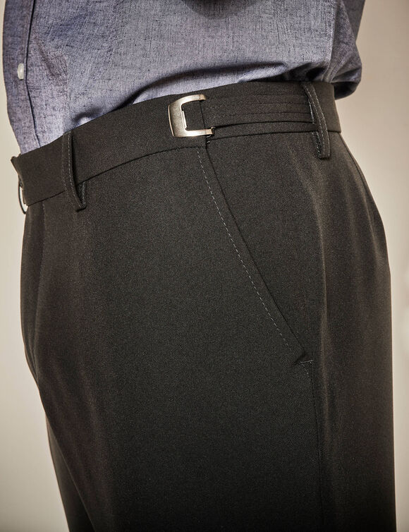 Pantalon taille réglable sans pince - polyester  (noir)