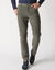 Pantalon 5 poches velours élastiqué côtés - entrej. 77 cm (vert grisé)