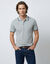 Polo uni maille piqu&eacute;e manches courtes (gris chin&eacute;)