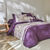 Linge de lit Gabrielle imprim&eacute; pois-fleurs-dentelle - flanelle 150 g/m&sup2; (prune)