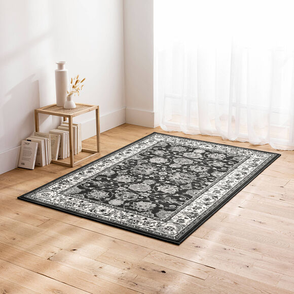 Tapis rectangulaire motifs perse (gris anthracite)