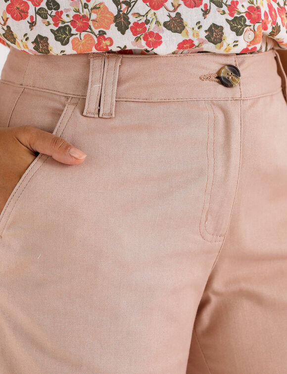 Bermuda uni longueur ajustable (beige)