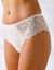 Culotte microfibre et dentelle stretch forme tanga taille haute - lot de 2  (noir + ivoire)