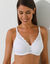 Soutien-gorge embo&icirc;tant maille et dentelle "Amourette"- avec armatures (blanc)
