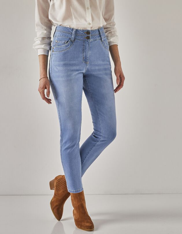 Jean 7/8ème fuselé stretch (bleached)