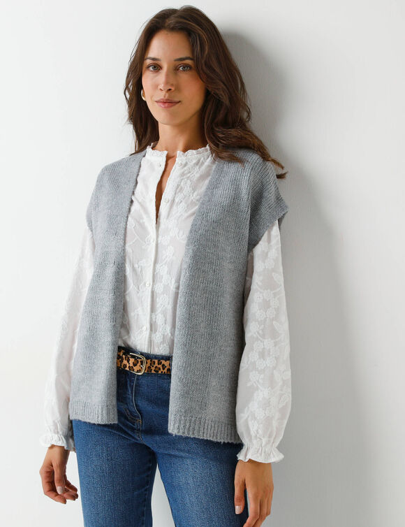 Gilet sans manches (gris chiné)