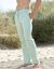 Broek met elastische tailleband (watergroen)