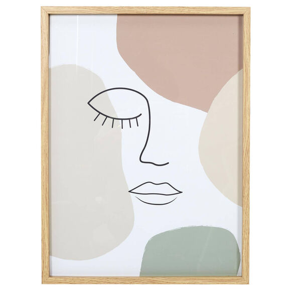Lijst met abstract gezichtmotief (veelkleurig)