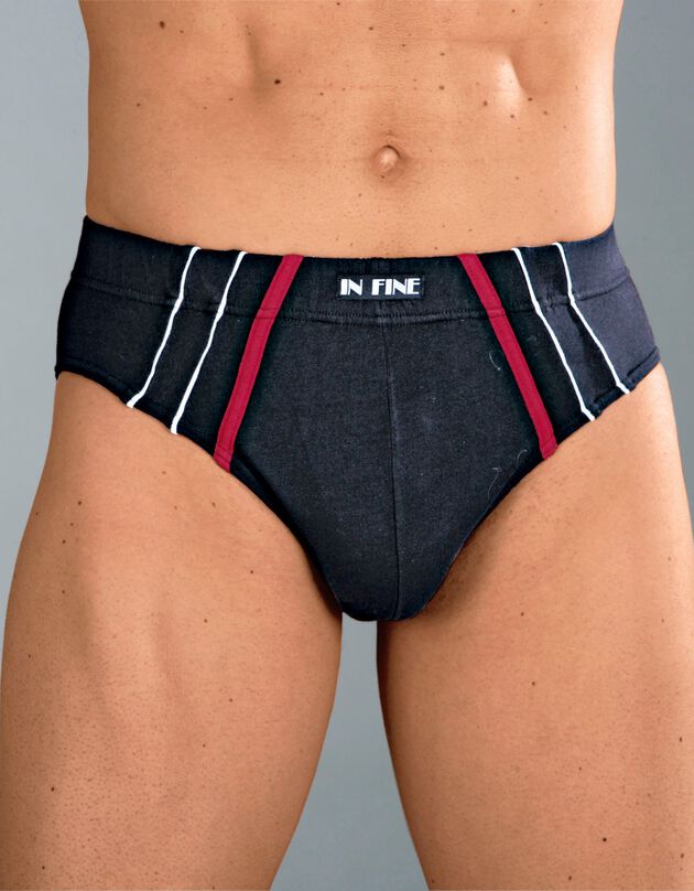 Slip met comforttaille - set van 6 (marine / zwart)