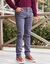 Rechte broek in rekbare twill (antraciet)