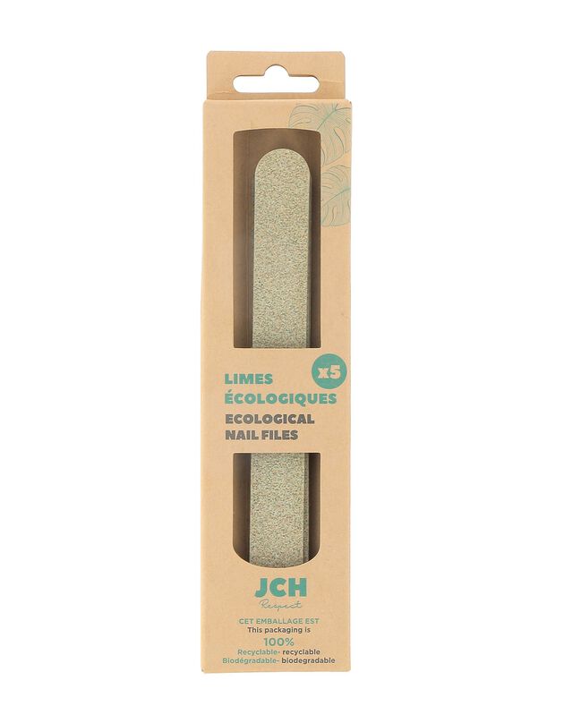Lime à ongles écologique 2 faces - lot de 5 (bois)
