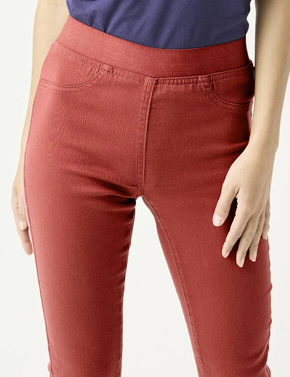 Jegging grande stature - taille élastiquée ultra confort (tomette)