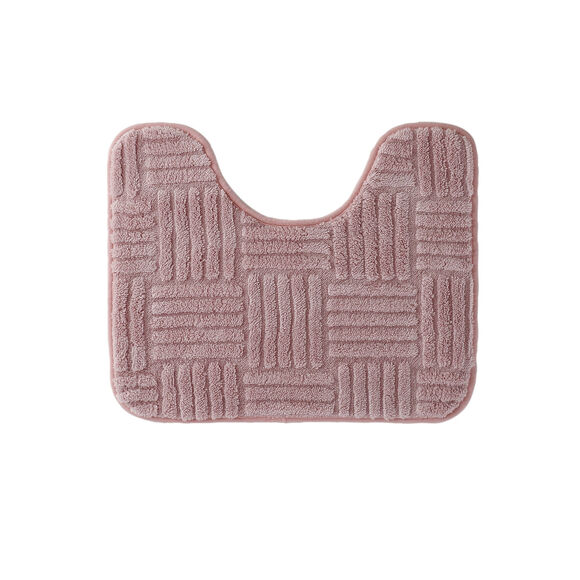 Tapis de bain effet damier (bois de rose)
