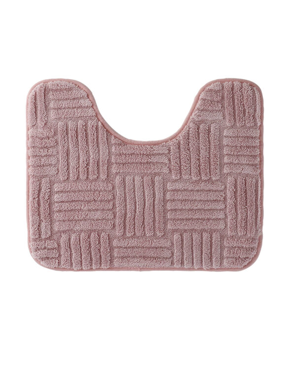 Tapis de bain effet damier (bois de rose)