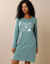 Chemise de nuit courte imprimé « écriture coeurs"  (kaki)