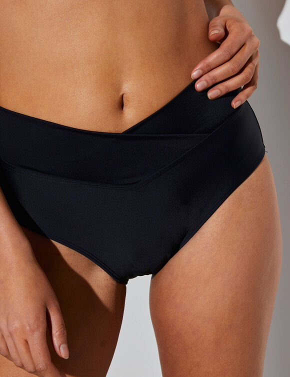 Zwemslip met hoge taille Solaro (zwart)