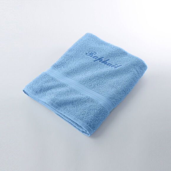 Effen handdoek, zacht comfort, personaliseerbaar (korenbloem)