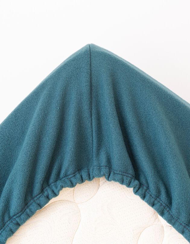 Deken in fleece in halfhoesmodel (petroleum)