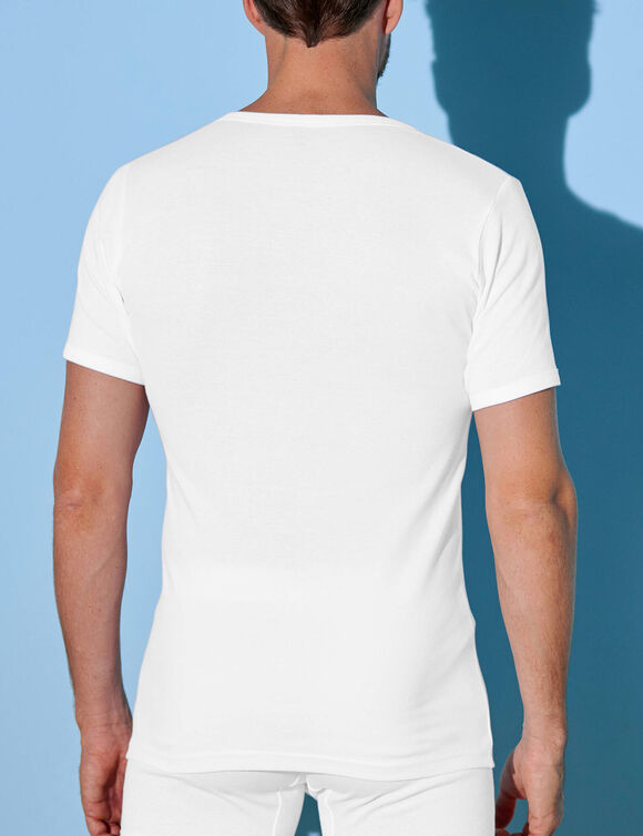 Tee-shirt sous-v&ecirc;tement homme col rond - lot de 6 (blanc)