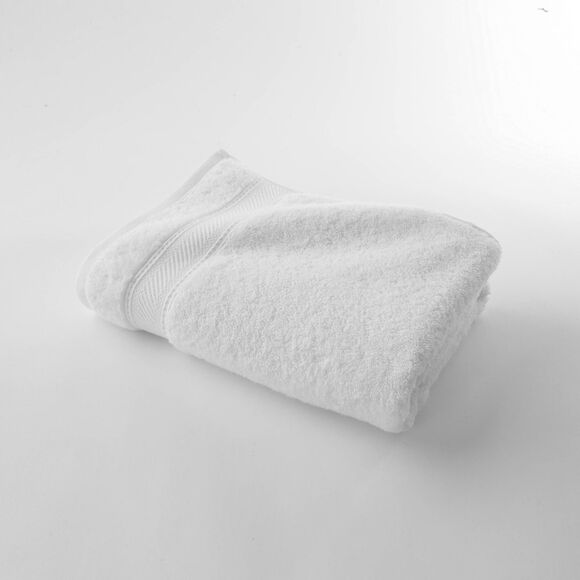 Collection serviettes de bain unies 540g/m2 confort luxe  (blanc)